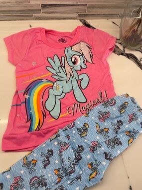 My Little Pony Pink Top with Blue Rainbow Pony Set